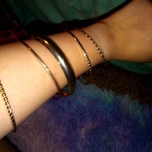 Elegant Silver Bangle Set
